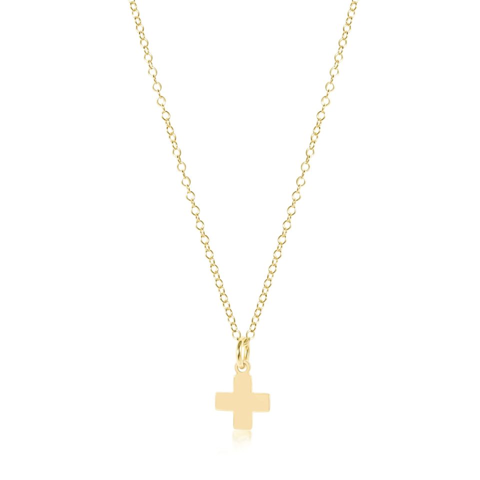 egirl 14 Necklace Gold- Signature Cross Gold Charm