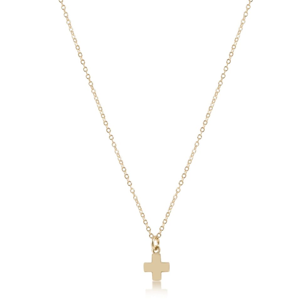 egirl 14 Necklace Gold- Signature Cross Small Gold Charm