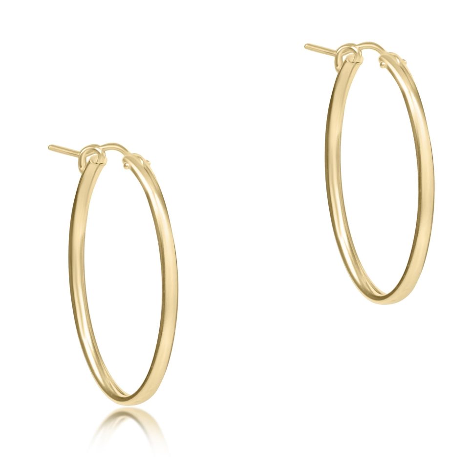Oval Gold 1 Hoop- Smooth