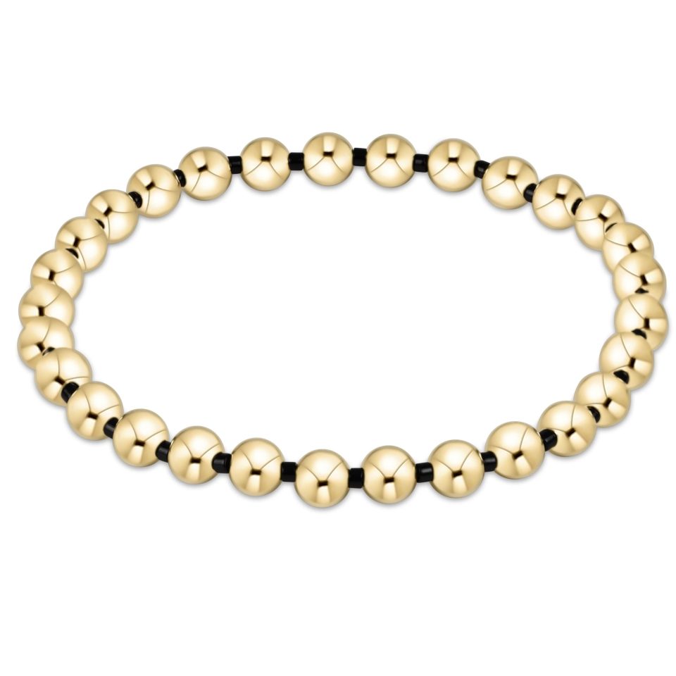 Gameday Hope Grateful 5mm Bead Bracelet - Onyx