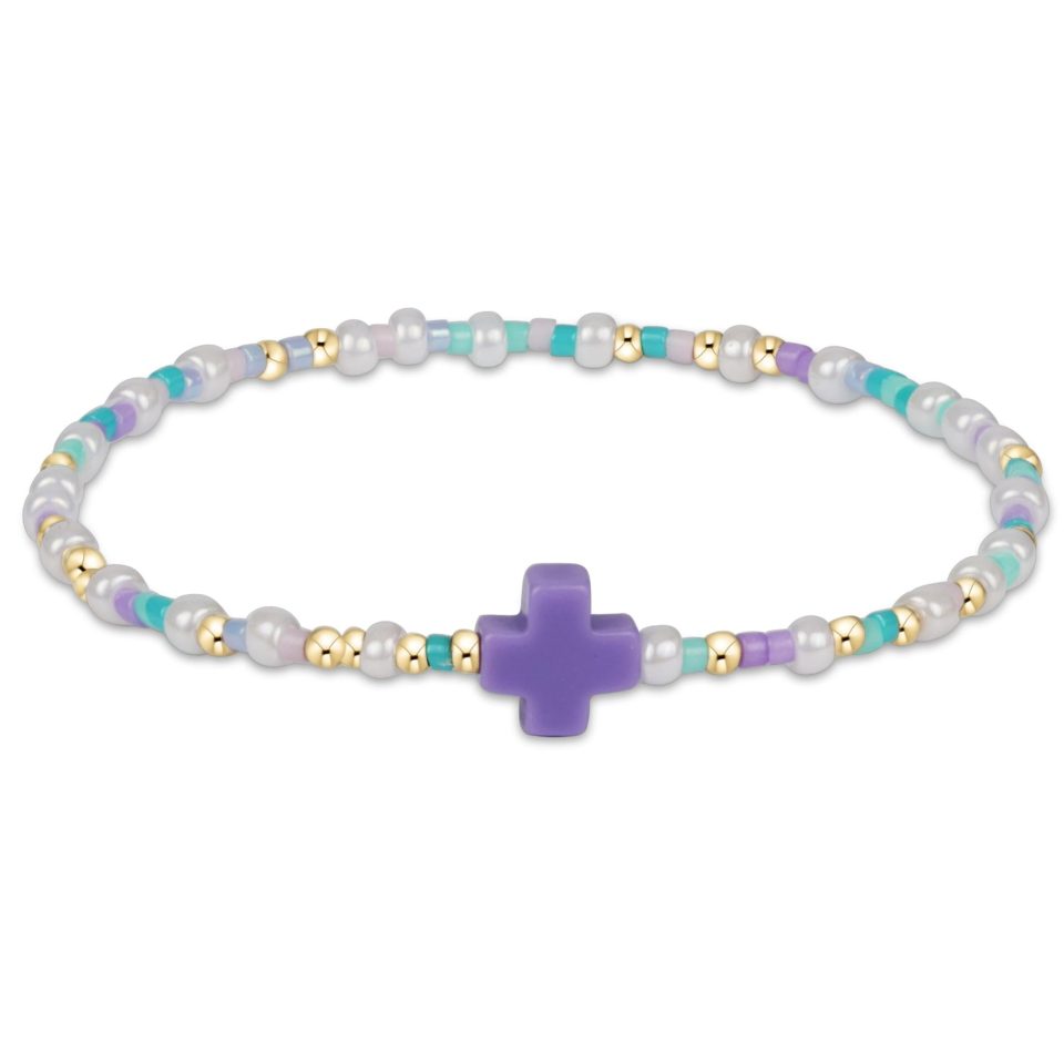 egirl Hope Unwritten Signature Cross Bracelet - How Do You Lilac Me Now?