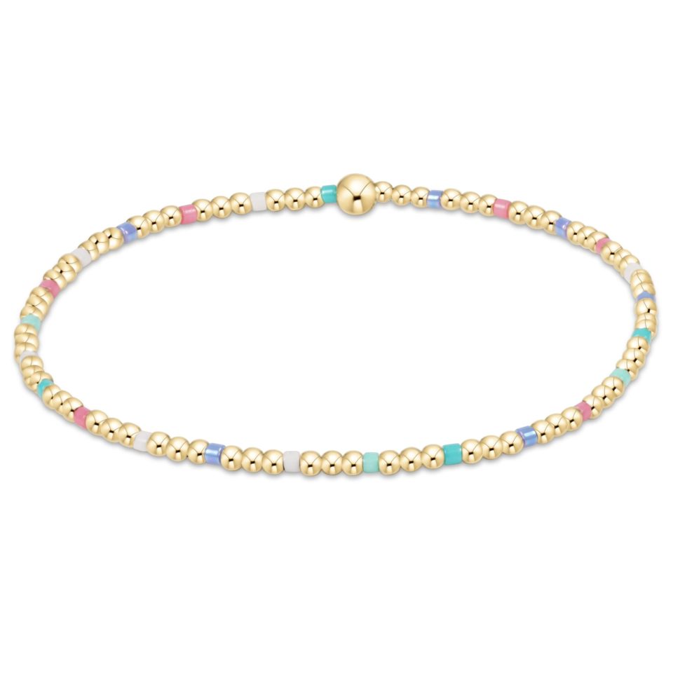 Hope Sincerity Pattern 2mm Bead Bracelet - Hot Mess SS25