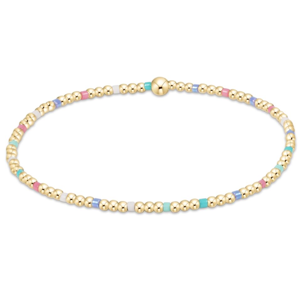 egirl Hope Sincerity Pattern 2mm Bead Bracelet - Hot Mess SS25