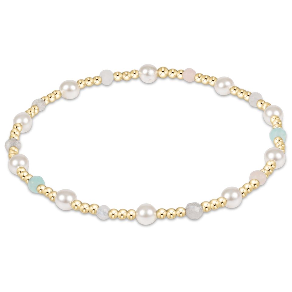 Pearl Sincerity Pattern 4mm Bead Bracelet - Hot Mess SS25