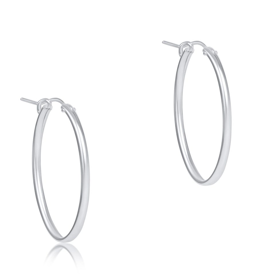 Oval Sterling 1 Hoop- Smooth